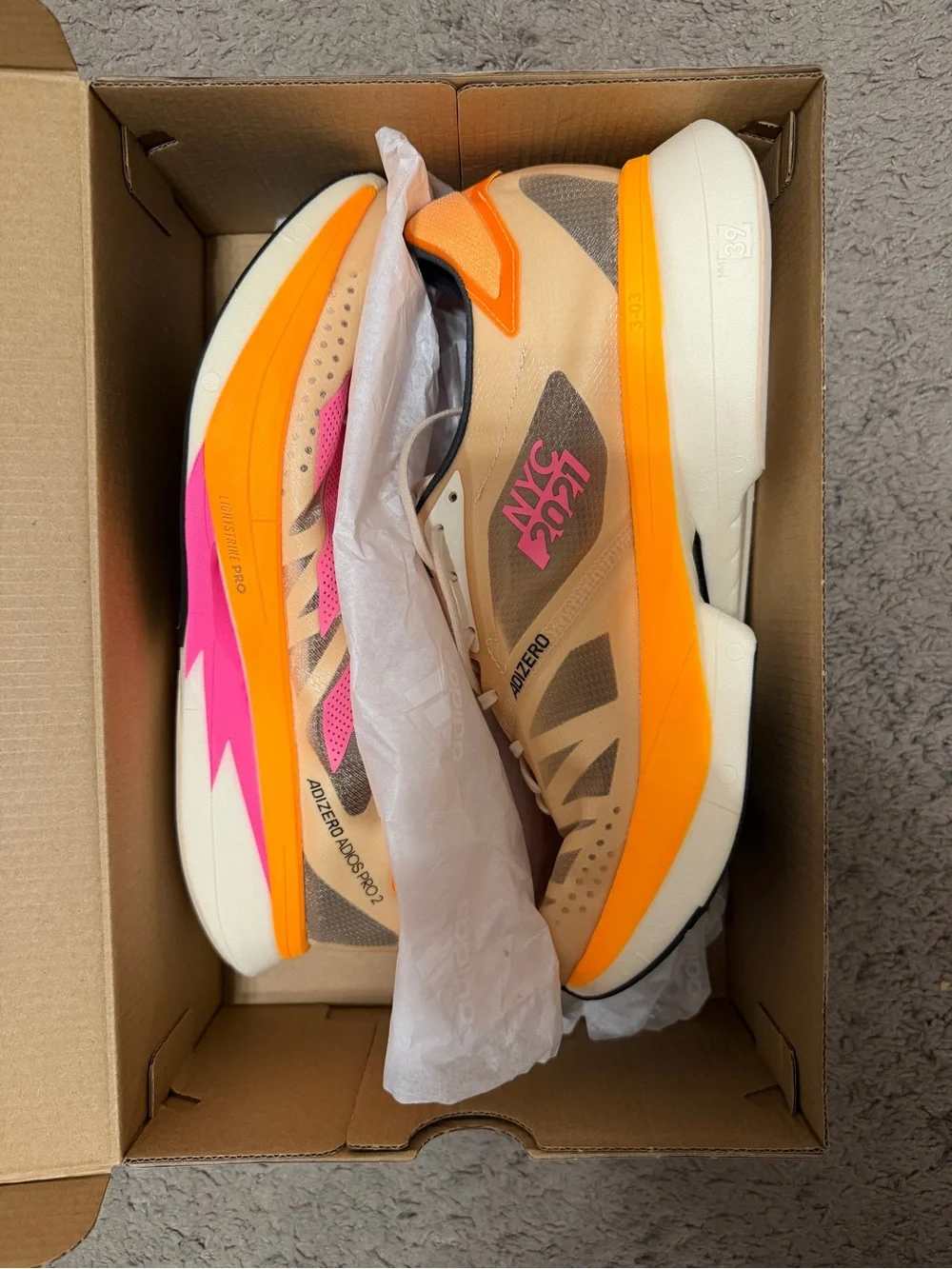 adidas Adizero Adios Pro 2 size 12 men NYC 2021 Deadstock!!